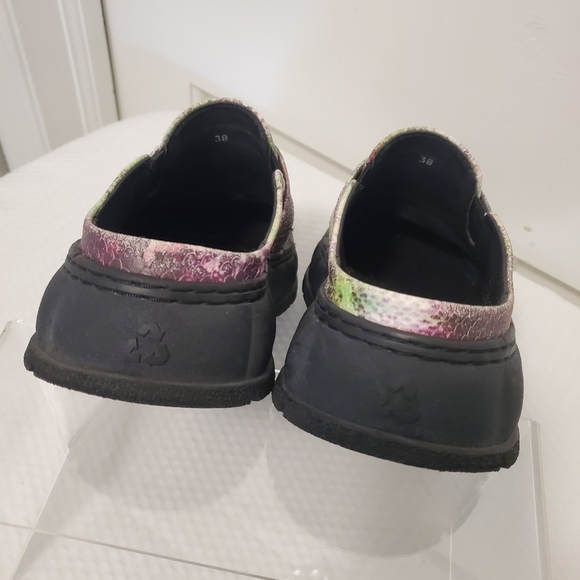 Virón Women's Purple/Green Leather Mule Loafer Shoes Size 38 EU/8 US - Picture 4 of 13